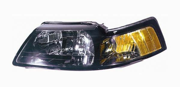 HEAD LAMP LH BLACK BEZEL HQ