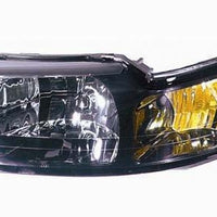 HEAD LAMP LH BLACK BEZEL HQ