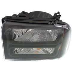 HEAD LAMP LH BLACK BEZEL W/HARLEY-DAVIDSON PKG CAPA