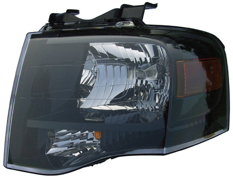 HEAD LAMP LH BLACK BEZEL CAPA
