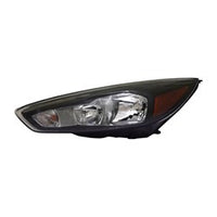 HEAD LAMP LH HALOGEN W/BLACK BEZEL/LED DRL CAPA