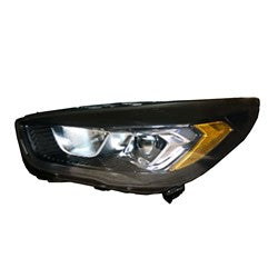HEAD LAMP LH BLACK BEZEL W/LED ACCENT HQ