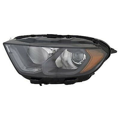 HEAD LAMP LH BLACK BEZEL W/DRL CAPA