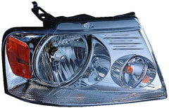 HEAD LAMP RH W/CHROME TRIM HQ