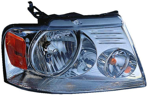 HEAD LAMP RH W/CHROME TRIM
