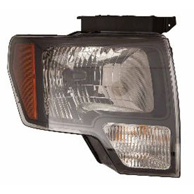 HEAD LAMP RH SVT RAPTOR MODEL SMOKED W/BLACK BORDER