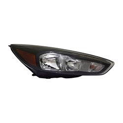 HEAD LAMP RH HALOGEN W/BLACK BEZEL/LED DRL CAPA