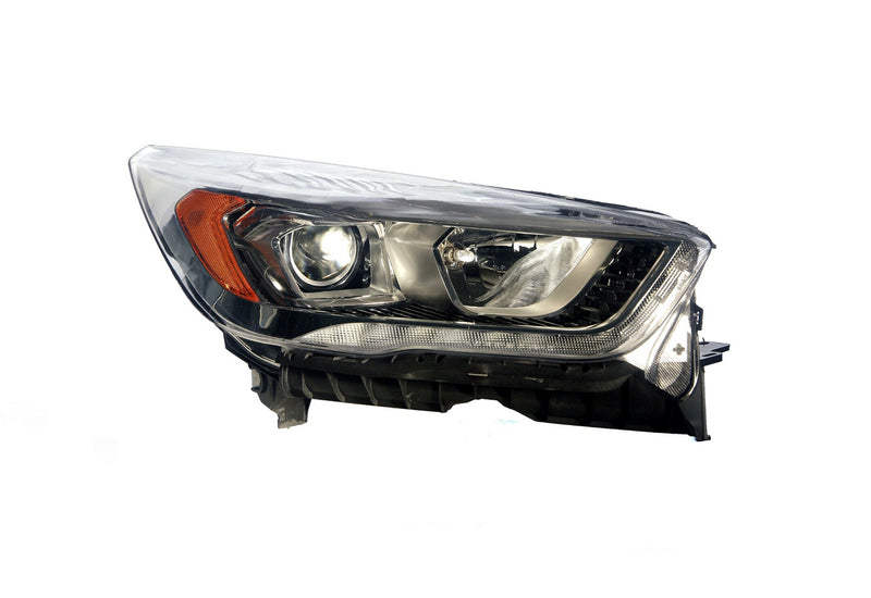 HEAD LAMP RH HALOGEN CHROME BEZEL W/LED SIGNATURE LAMPS HQ