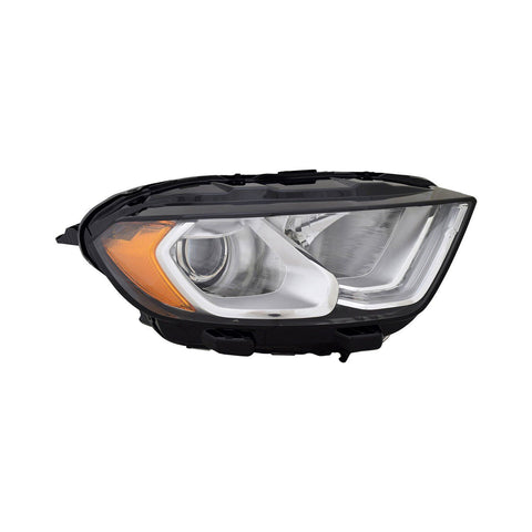 HEAD LAMP RH HALOGEN CHROME HOUSING W/LED DRL HQ