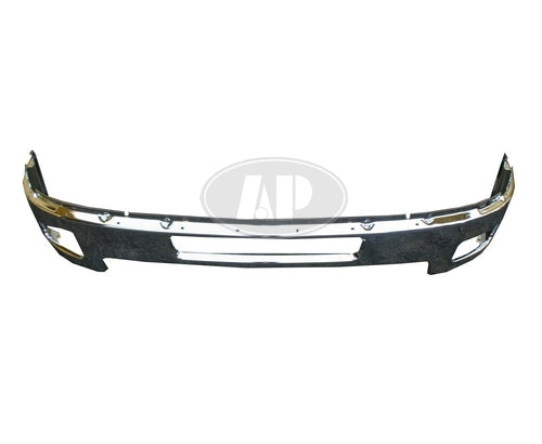 BUMPER FR W/FOG LAMP HOLE CHROME STEEL