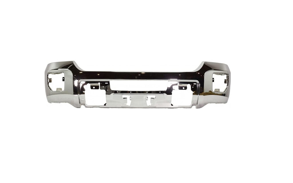 BUMPER FACE BAR FR STEEL W/O SENSOR CHROME
