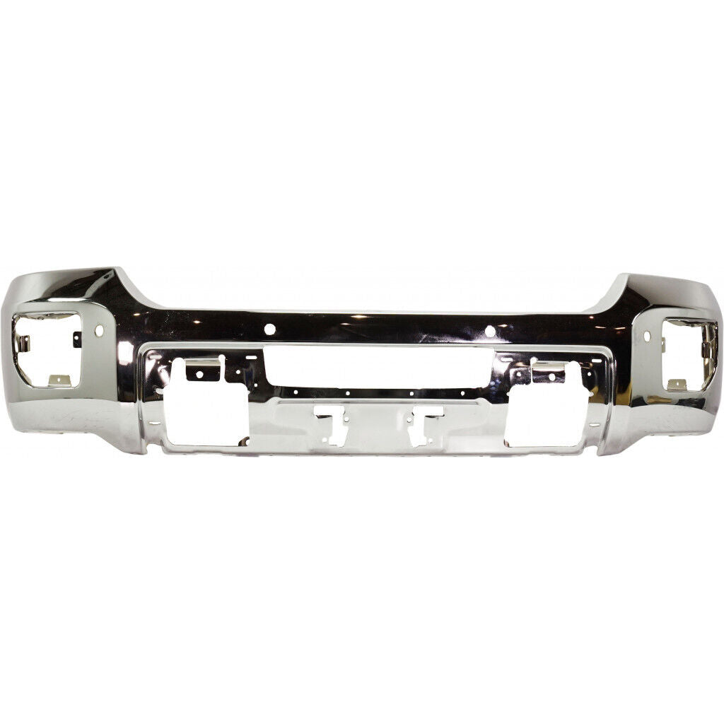 BUMPER FACE BAR FR STEEL W/SENSOR CHROME