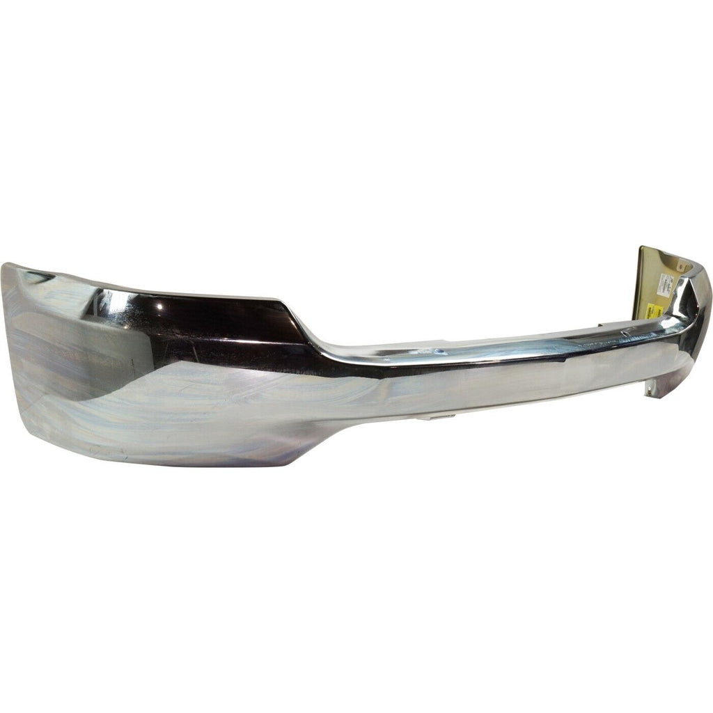 BUMPER FACE BAR FR STEEL CHROME W/O FOG LAMPS/SENSORS CAPA