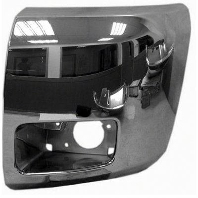 BUMPER END FR LH CHROME W/FOG LAMP HOLE 1500/HYB