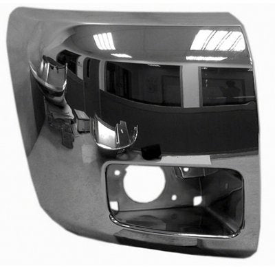 BUMPER END FR RH CHROME W/FOG LAMP HOLE 1500/HYB