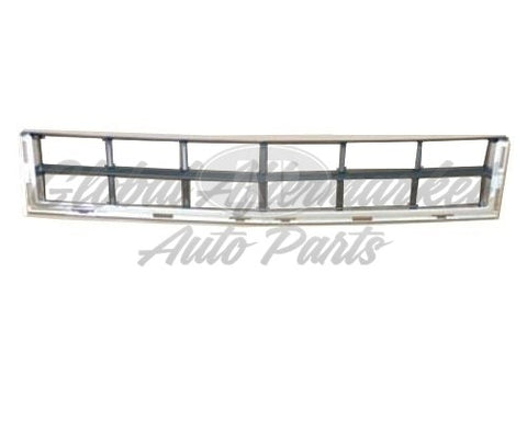 GRILLE LOWER CENTER (BUMPER GRILLE) MATTE-DARK GRAY W/CHROME MOULDING