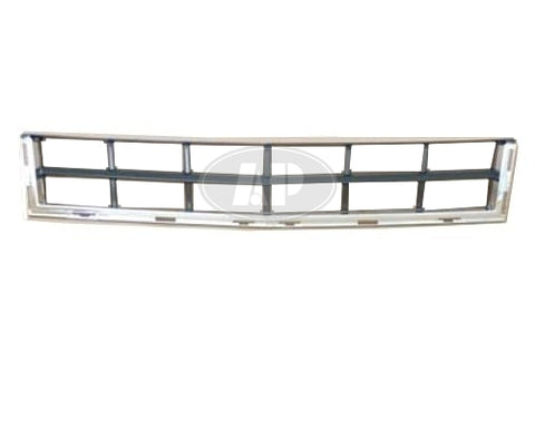 GRILLE LOWER CENTER (BUMPER GRILLE) MATTE-DARK GRAY W/CHROME MOULDING