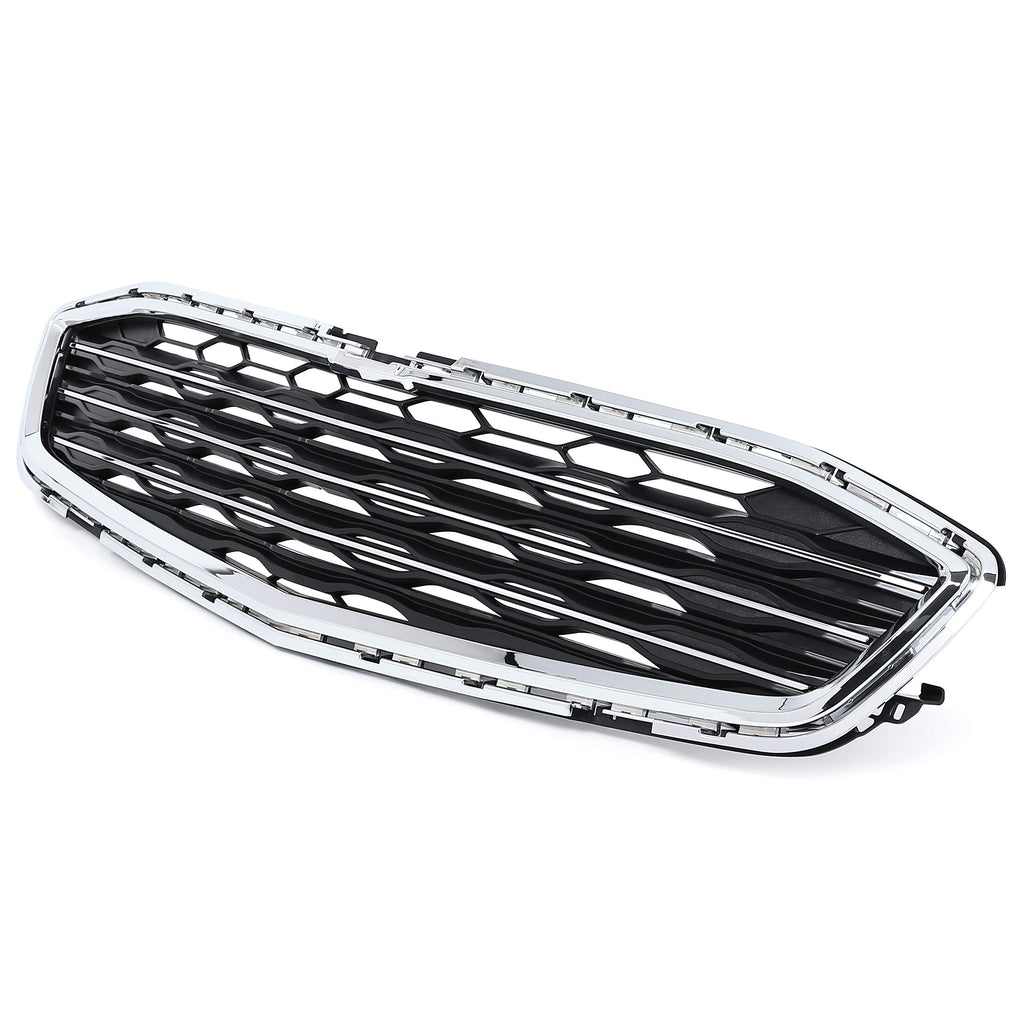 GRILLE LOWER CENTER MATTE BLACK W/CHROME BARS/CHROME SURROUND
