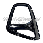 HEAD LAMP BEZEL LH PTD BLACK W/CHROME MOLDING — photo 1