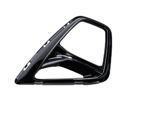 HEAD LAMP BEZEL RH PTD BLACK W/CHROME MOLDING