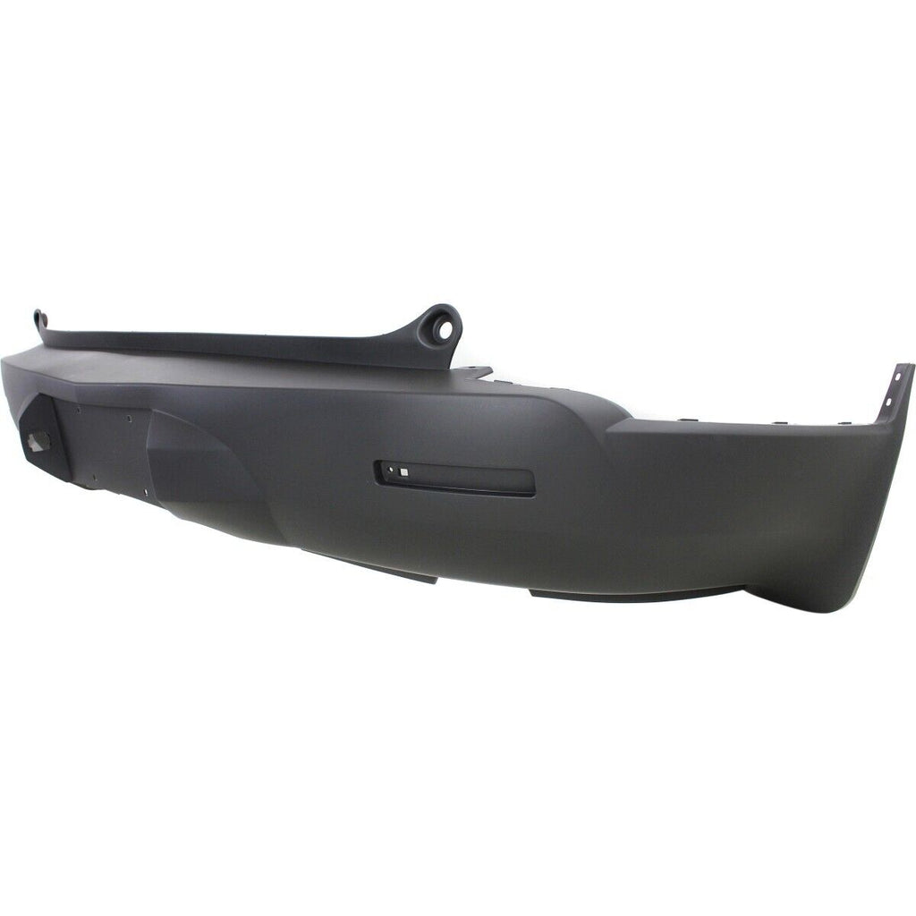 BUMPER RR SINGLE EXHAUST TEXTURED W/O SENSOR HOLE