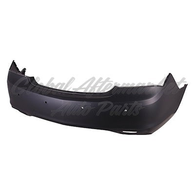 BUMPER RR PRIMED DUAL EXHAUST W/PARK/SIDE SENSORS CAPA