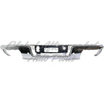 BUMPER FACE BAR RR CHROME W/SENSOR STEEL — photo 1