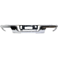 BUMPER FACE BAR RR CHROME W/SENSOR STEEL
