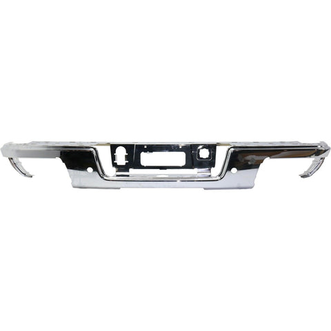 BUMPER FACE BAR RR CHROME W/SENSOR STEEL