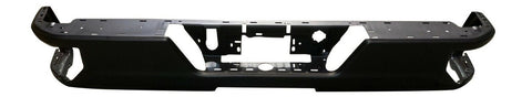 BUMPER FACE BAR RR STEEL BLACK PTM W/O BLIND SPOTS / SENSOR W/ SINGLE EXHAUST