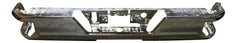 BUMPER FACE BAR RR STEEL CHROME W/O BLIND SPOTS/ SENSOR W/ SINGLE EXHAUST