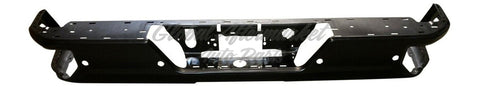 BUMPER FACE BAR RR STEEL BLACK PTM W/BLIND SPOTS/ SINGLE EXHAUST