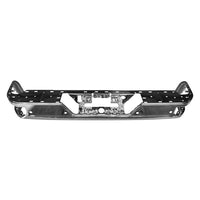 BUMPER FACE BAR RR STEEL CHROME W/BLIND SPOTS/ PARK ASSIST SENSOR/ SINGLE EXHAUST