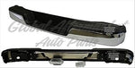 BUMPER RR ASSY CHROME W/O SENSOR W/BLACK PADS 03-25 W/ BRACKETS/ END CAPS/ FITS 18-25 W/O BLIND SPOT — photo 1