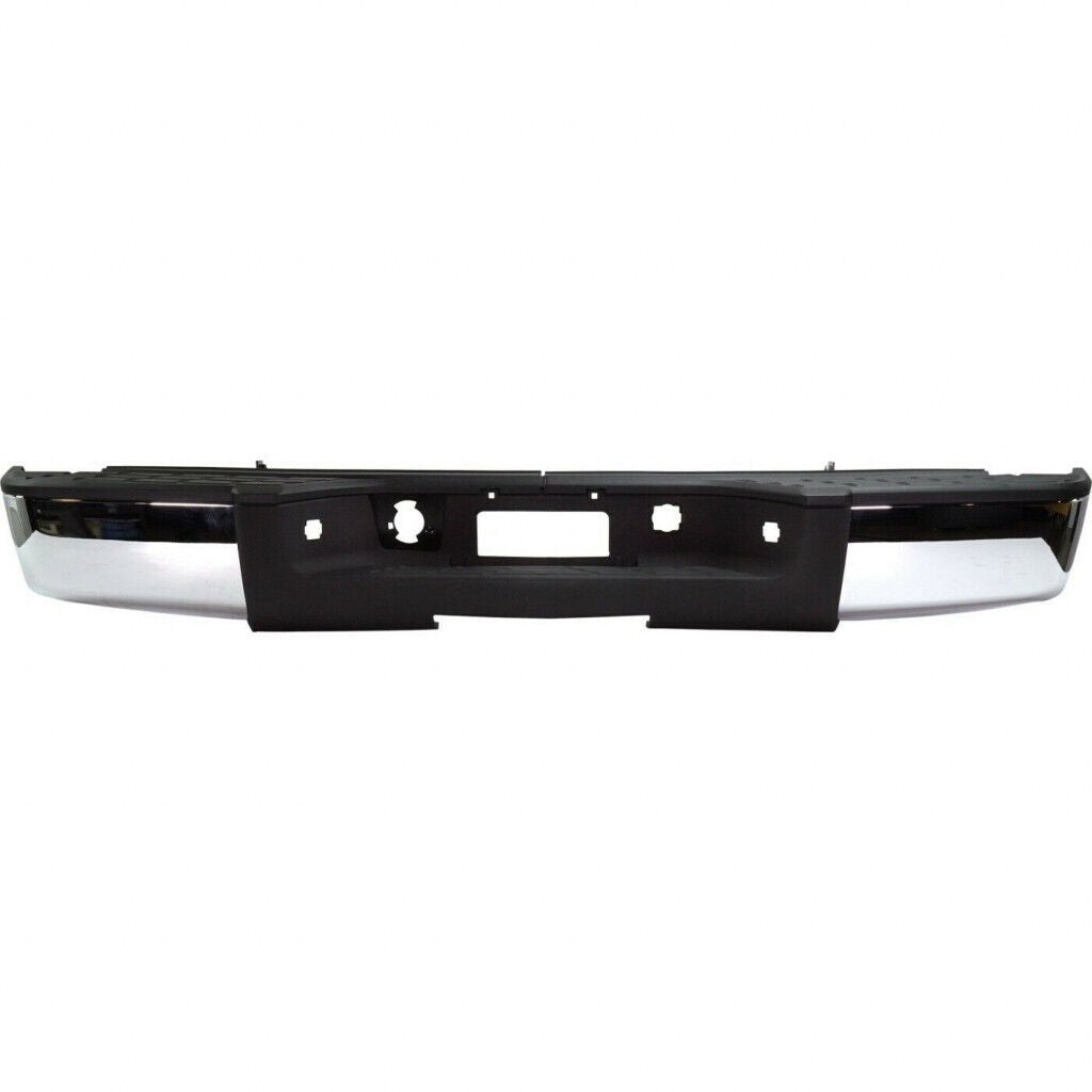 BUMPER RR ASSY CHROME W/REBAR/HITCH W/O SENSOR