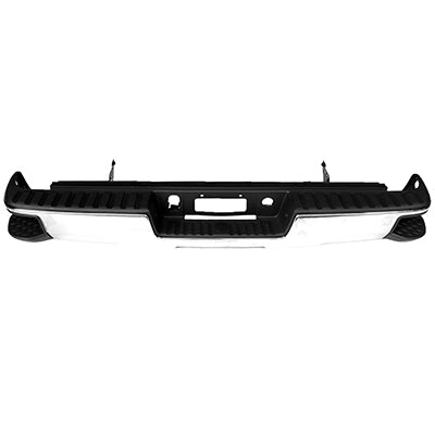 BUMPER RR ASSY CHROME W/CORNER STEP W/O SENSOR