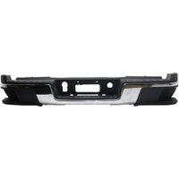 BUMPER RR ASSY CHROME W/PADS/BRACKETS/LAMPS W/O SENSOR