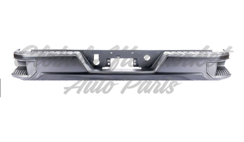 BUMPER RR ASSY BLACK PTM W/ SINGLE EXHAUST / DUAL RR WHEEL W/O BLIND SPOT BRACKETS/SENSOR