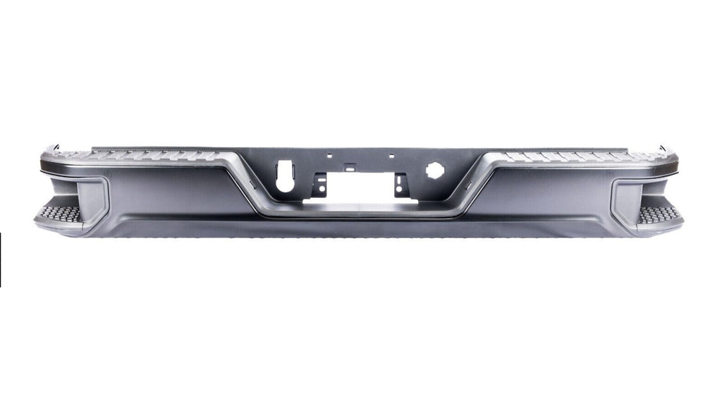 BUMPER RR ASSY BLACK PTM W/ SINGLE EXHAUST / DUAL RR WHEEL W/O BLIND SPOT BRACKETS/SENSOR