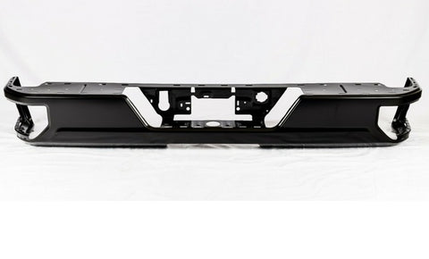 BUMPER RR ASSY CHROME W/SENSOR / BLIND SPOT BRACKETS (FACE BAR/PAD/INSERTS/OUTER SUPPORT BRACKETS/BLIND SPOT/ SENSOR)/ SINGLE EXHAUST
