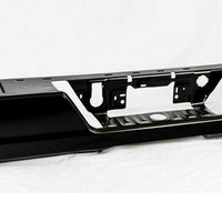 BUMPER RR ASSY CHROME W/BLIND SPOT BRACKETS/ PARK ASSIST SENSOR/ SINGLE EXHAUST/ DUAL RR WHEELS