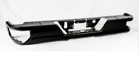 BUMPER RR ASSY CHROME W/BLIND SPOT BRACKETS/ PARK ASSIST SENSOR/ SINGLE EXHAUST/ DUAL RR WHEELS