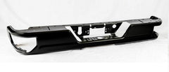 BUMPER RR ASSY CHROME W/BLIND SPOT BRACKETS/ PARK ASSIST SENSOR/ SINGLE EXHAUST/ DUAL RR WHEELS