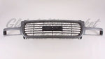 GRILLE BLACK HORIZONTAL BARS W/TEXTURED GRAY FRAME — photo 1