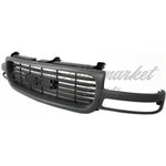 GRILLE BLACK HORIZONTAL BARS W/TEXTURED GRAY FRAME — photo 2
