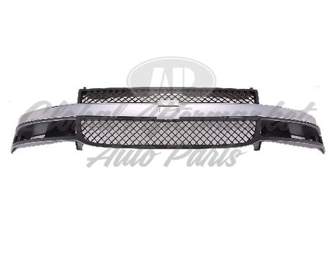 GRILLE FR CHROME/BLACK W/COMPOSITE HEAD LAMP