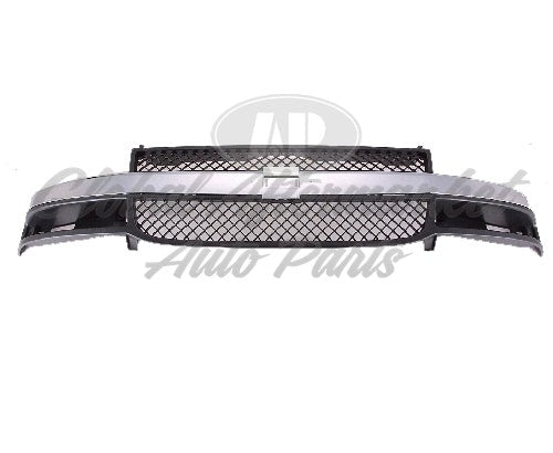 GRILLE FR CHROME/BLACK W/COMPOSITE HEAD LAMP