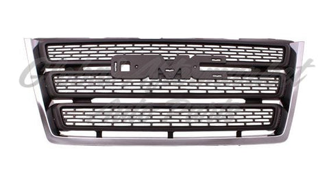 GRILLE MATTE-BLACK W/CHROME MLDG