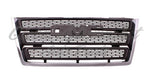 GRILLE MATTE-BLACK W/CHROME MLDG — photo 1