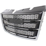 GRILLE MATTE-BLACK W/CHROME MLDG — photo 2